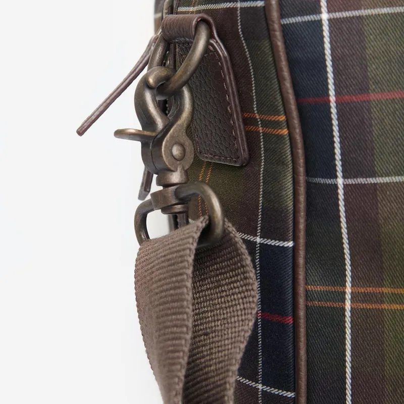 Barbour Tartan and Leather Holdall -2